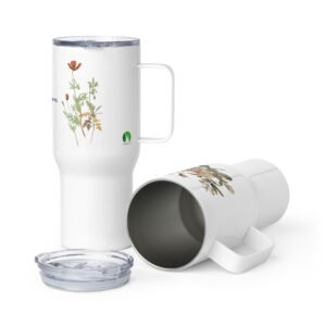 Travel mug with a handle